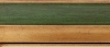 Cadre vert Amazonie, angles et int�rieur dor�, 110x48 mm.