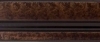 Cadre brun d�cor �caille et noir angles grav�s 106x34 mm.