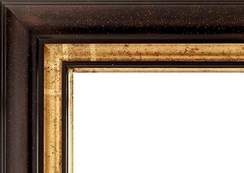 Cadre Bois Gravé Lys De Provence – 45x40 Cm – Coins Bouchés – 27x22 Intérieur