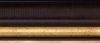 Cadre doucine, brun stri� et marie-louise dor�e 130x48 mm.