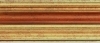 Cadre dor�,rouge, angles noirs, us�, poli et patin�, 93x42 mm
