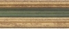 Cadre dor�, vert, angles vert fonc�, us�, poli et patin�, 93x42 mm