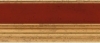 Cadre renvers� rouge Pomp�i et dor� 60x30 mm.