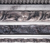 Somptueux cadre baroque invers argent noir vieilli us  153X85 mm