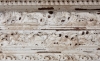Somptueux cadre baroque invers� blanc antique us�  153X85 mm