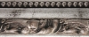 Argent noir vieilli invers baroque haute feuillure 75X81 mm