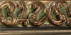 Dor� vieilli d�cor antique patine verte oxid�e nez brun 107 X 45 mm
