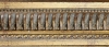Empire � canaux dor� us� vieilli, patine grise, 94X51 mm.