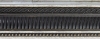 Empire � canaux argent� vieilli motif brun patin� 76X49 mm