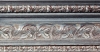 Baguette baroque inverse, argente use et patine 112X58 mm