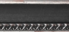 Doucine noir mouchet�, nez rais de coeur argent� 84X48 mm