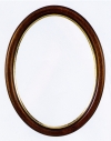 Cadre ovale teinté noyer filet or 45x60 cm 50 mm.