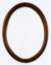 Cadre ovale teint noyer filet or 45x60 cm 50 mm.