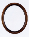 Cadre ovale teint� noyer 60x80 cm 50 mm.