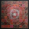 Mandala rouge et or 100x100cm