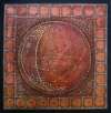 Mandala rouge et or 100x100 cm