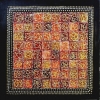 Mandala noir rouge et or 60x60 cm