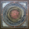 Mandala noir brun, or et cuivre 50x50 cm