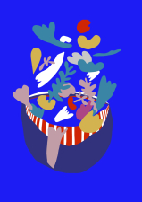 PRINT MARINE FAGNOL  40X50CM