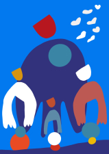 PRINT MARINE FAGNOL  40X50CM